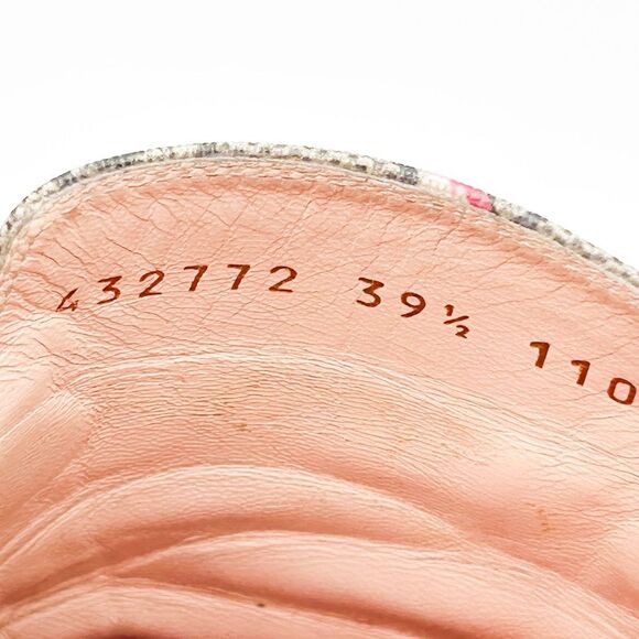 Gucci Princetown Pink Bloom Supreme GG Horsebit Mules Slippers Canvas Loafers - Picture 6 of 12